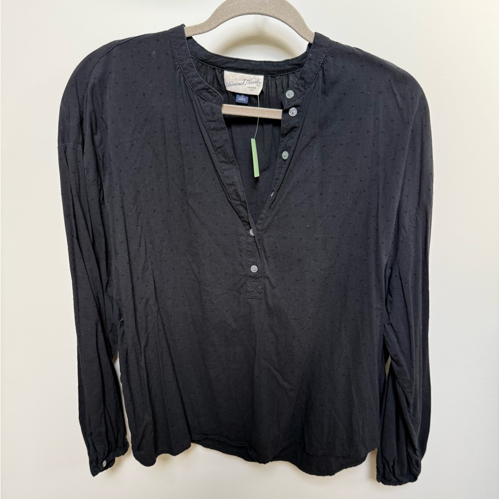 Long Sleeve Blouse with dotted texture